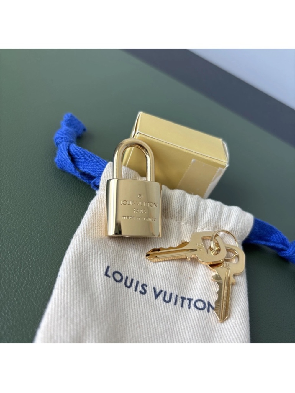 Authentic Louis Vuitton Gold Padlock with Key Set #314 - Picture 11 of 12